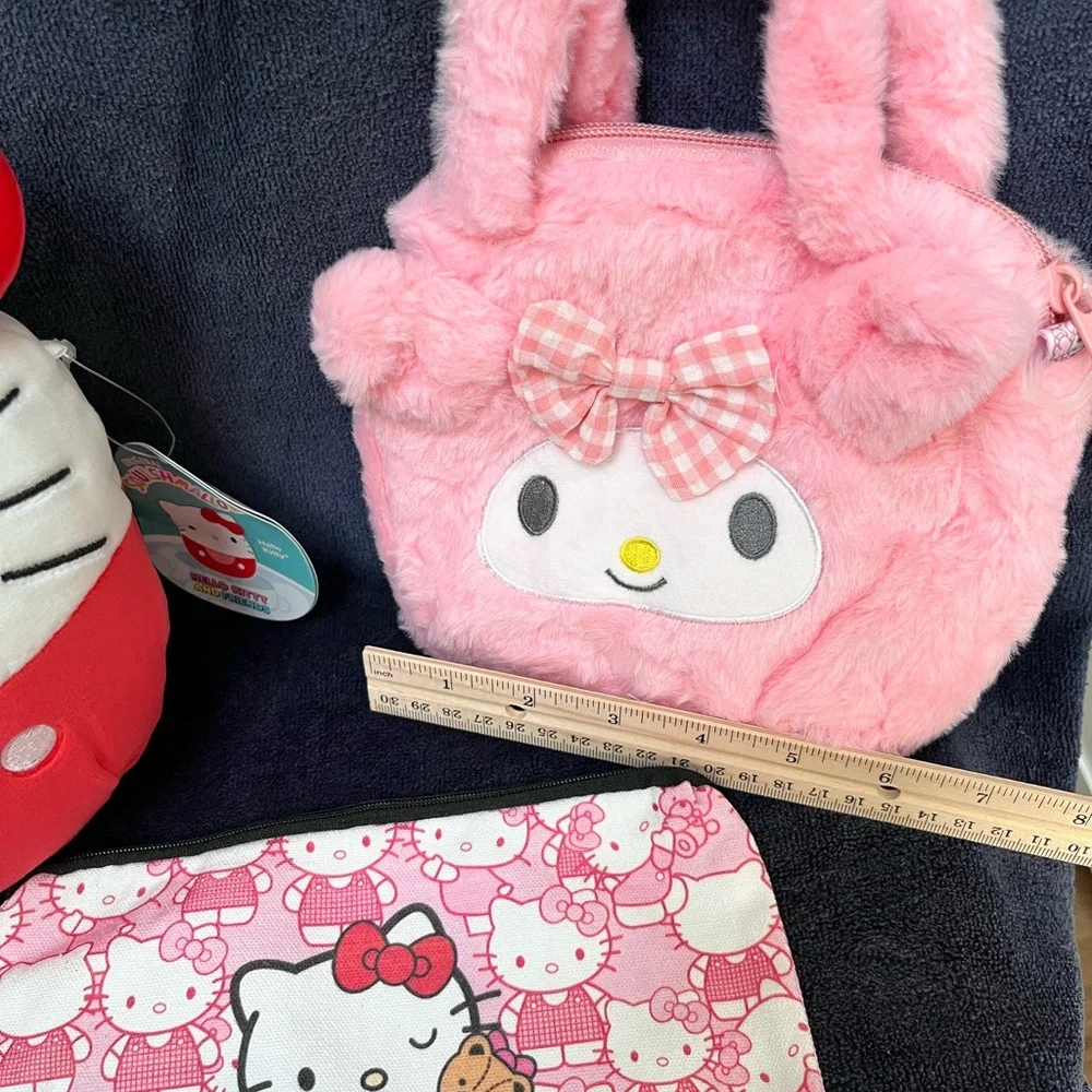Hello Kitty Squish-mellow / My Melody Plush Bag / Hello Kitty Storage Bag NWT